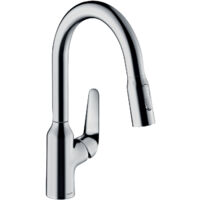 Hansgrohe Focus M42 monomando cocina 180, ducha extraíble, 2jet, Color: cromado - 71801000