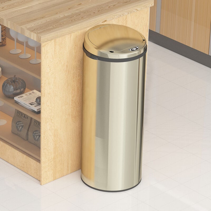 Poubelle de cuisine automatique INOX Acier inoxydable 50 L - INOX