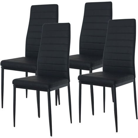 Lot de 4 chaises de salle Ã  manger VALENTIN Noir