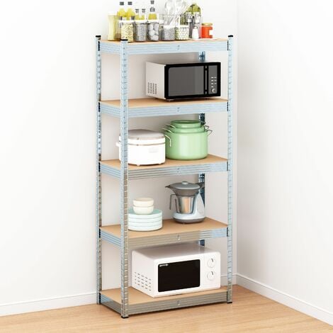 Etagère modulable charges lourdes en métal 5 plateaux