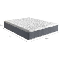 Hobag – Matelas mousse 160x200 cm à mémoire de forme – 28 cm de hauteur – 7 zones de soutien différenciées – Super respirant