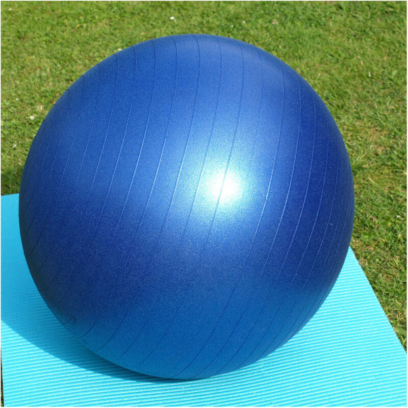Ballon Fitness 85 cm Pompe, Anti-éclatement, Ballon de Gymnastique, Balle d'Exercice Antidérapant de Yoga, Pilates, Max 100kg, Vert - Sport