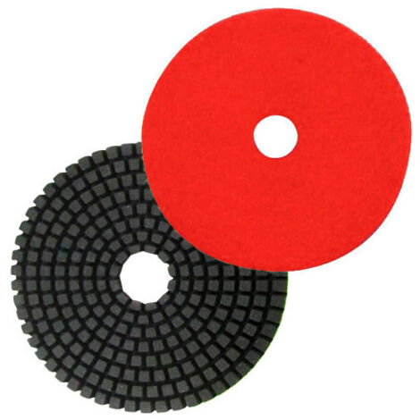Diamwood Pad de Polissage Diamanté avec Auto-Agrippant - Pack de 1 - Dimensions 100 mm - Épaisseur Non Spécifiée - Grain 1500 - Couleur Rouge - Conçu Pour Marbre, Granit et Pierre Naturelle