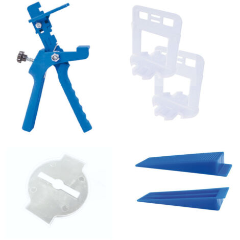 DIAMWOOD - Kit Pose Carrelage 301 Pièces - 100 Croisillons Autonivelants 2 mm + 100 Cales + 100 Bagues De Protection + Pince Réglable - Nivellement Précis (1/5)