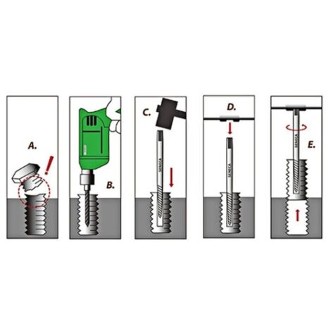Kit d'extracteur de vis pour extracteur de boulon cassé - Electroménager