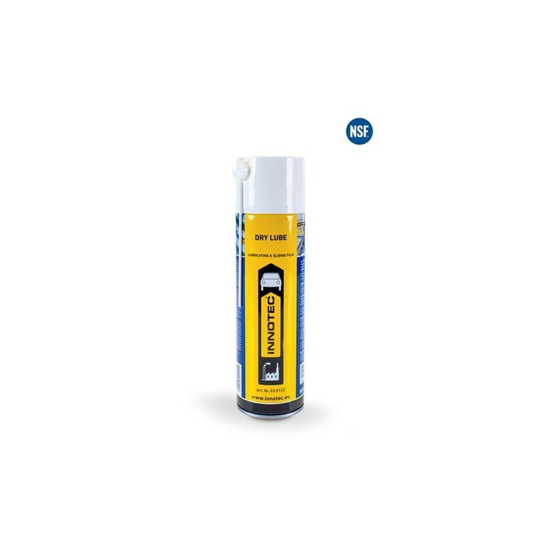 Aérosol 500ml lubrifiant ptfe sec non gras dry lube - Type : Aérosol - Modele : Bombe - Capacite : 500 ml - INNOTEC