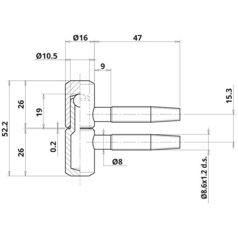 Fiche bois diamètre 16 - Modele : Mâle - OTLAV