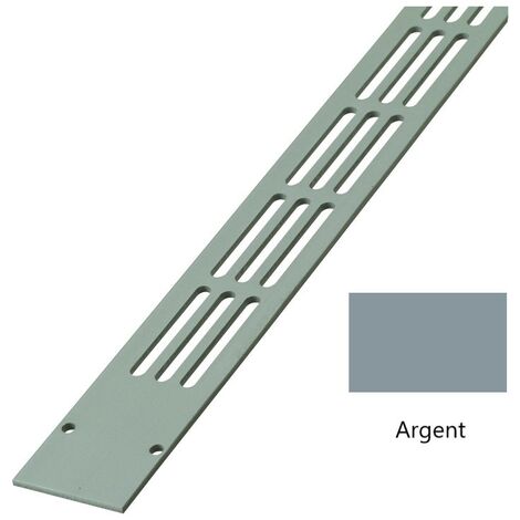 Grille plate 488 - Hauteur : 30 - Mortaise : 330X21 - Longueur : 375 - Teinte : Argent - RENSON