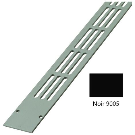 Grille plate 488 - Hauteur : 30 - Mortaise : 430X21 - Longueur : 475 - Teinte : Noir - RENSON