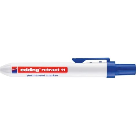 Marqueur rétractable permanent e-11 - Couleur : Bleu - EDDING (1/5)