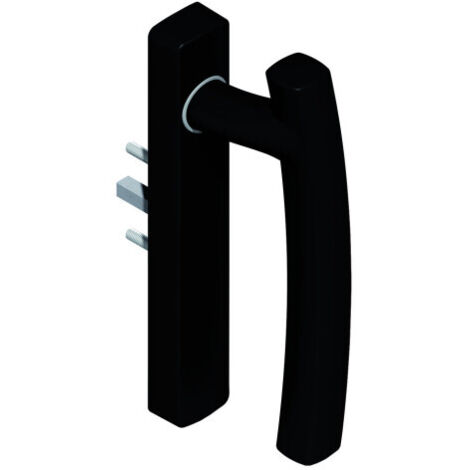 La Croisee Ds – Poignée de fenêtre intérieure noire brillante – Type croisée – Compatible profils 33 à 47 mm – Dimensions carré 7 mm