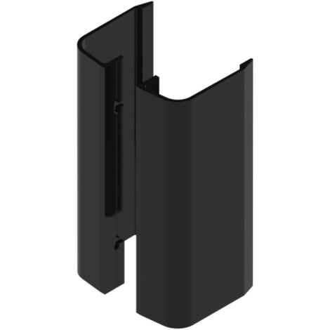 La Croisee Ds – Paire de poignées aileron 200mm noir RAL 9005 – Aluminium léger – Entraxe 105mm – Conçue pour portes battantes - DS6821