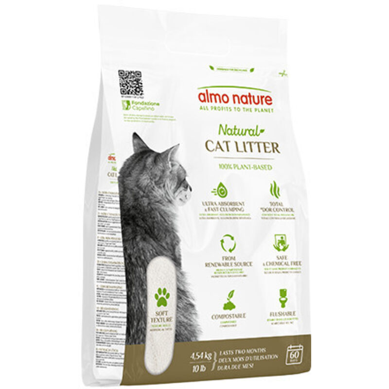 Almo Nature Cat Litter Lettiera Agglomerante Vegetale per Gatti