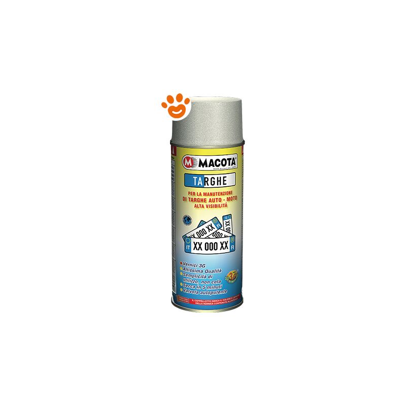 Macota Vernice Spray Targhe - Bomboletta da 400 ml bianco