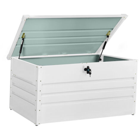 BAULE DA ESTERNO CM 132X60 H. 62 ACCIAIO BIANCO