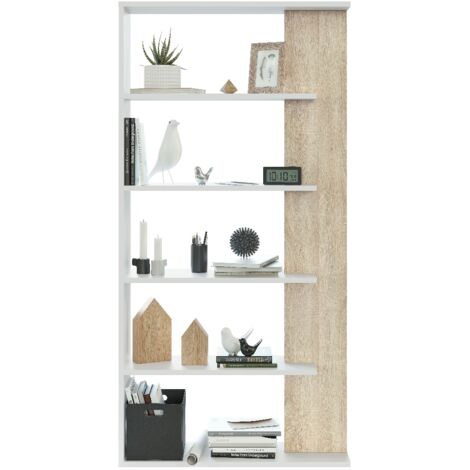 LIBRERIA ALIDA BIANCO OPACO E ROVERE SONOMA