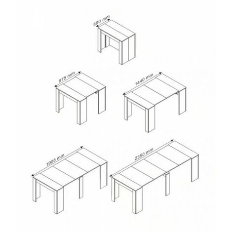 TAVOLO/CONSOLLE ALL. 90X237 BIANCO