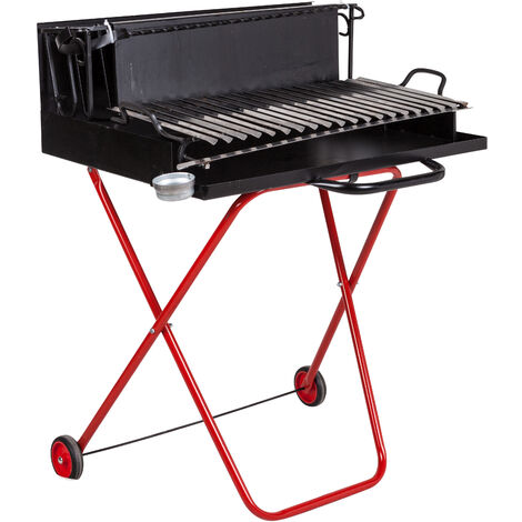 BARBECUE A LEGNA IN METALLO 74X55CM H. 96