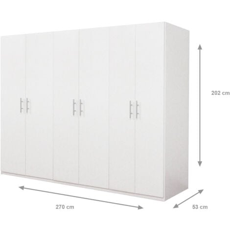 ARMADIO CM 270X55 H. 202 BIANCO OPACO