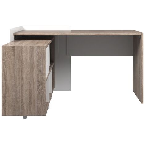 SCRIVANIA ELEGANTE ROVERE TARTUFO DA UFFICIO E STANZETTA 140 X 80 CM PORTA  PC