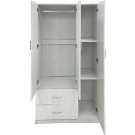 ARMADIO MULTIUSO CM 90X42 H. 180 ROVERE SBIANCATO