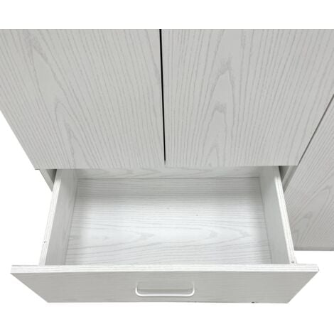 ARMADIO MULTIUSO CM 90X42 H. 180 ROVERE SBIANCATO