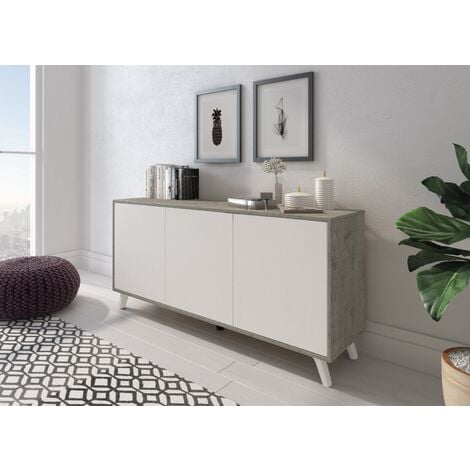CREDENZA BETON E RUSTICA