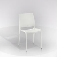 SEDIA MOD. LUNA IN POLIPROPILENE BIANCO