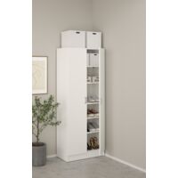SCARPIERA/MOBILE MULTIUSO MOD. FOCUS 69.2X34.6 H. 170.4 BIANCO OPACO