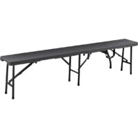 PANCA PIEGHEVOLE CM 180 IN METALLO E PLASTICA ANTRACITE
