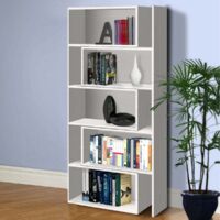LIBRERIA ESTENSIBILE IN LAMINATO CM 71.8X22.5 H. 181 ROVERE SBIANCATO
