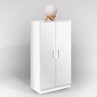 ARMADIO/SCARPIERA CM 55X36 H. 108 BIANCO OPACO