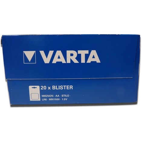 Lot de 20 blisters de 4 piles VARTA LR6 - AA - High Energy/ Longlife - Alcaline - 1.5V (1/2)