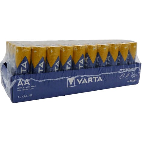 Piles LR3 INDUSTRIAL PACK 40 Piles Varta AAA, Alcaline Varta