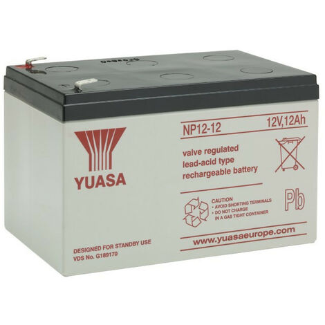batterie étanche au plomb - 12 volts - 12 ah - yuasa np12-12fr