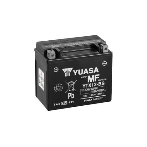 Batterie moto YUASA YTX12 / YTX12-BS - Plomb - 12V – 10Ah