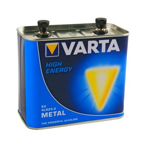 Varta – Pile alcaline 4LR25-2 à vis métal 6V – Haute capacité 33Ah – Pour systèmes d'alarme et lampes de chantier – Non rechargeable