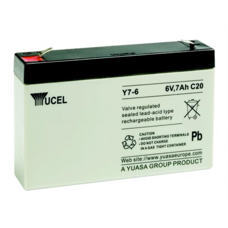 Batterie Y7-6 - YUASA / YUCEL / YUVOLT - AGM - Plomb - 6V - 7Ah