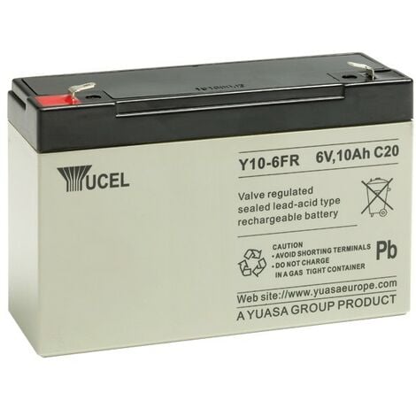 YUASA / YUCEL 6V - 10.0Ah - Y10-6FR - AGM