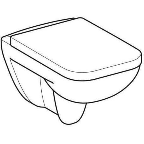 Geberit Renova Plan Set Wand-WC Tiefspüler, mit WC-Sitz, weiß,