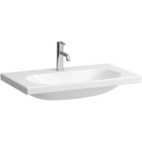 LAUFEN LUA Waschtisch, 1 Hahnloch, ohne Überlauf, 800x460mm, (1/4)