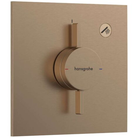 hansgrohe DuoTurn E Mischer Unterputz für 1 Verbraucher, Bronze gebürstet mit Thermostat