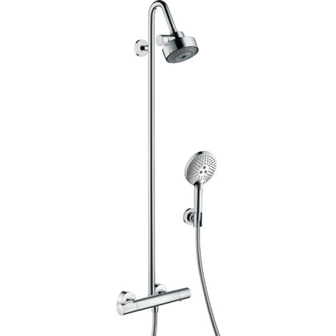 hansgrohe AXOR Citterio M Duschsystem, Thermostat, Kopfbrause 120