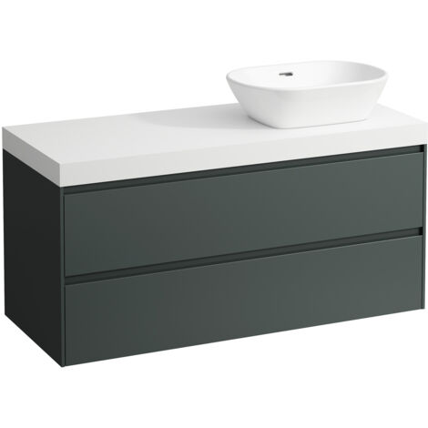 LAUFEN LANI Waschtischplatte weiß matt inklusive Unterschrank, 1