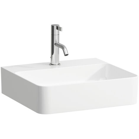 LAUFEN VAL Handwaschbecken, 1 Hahnloch, ohne Überlauf, 450x420mm,