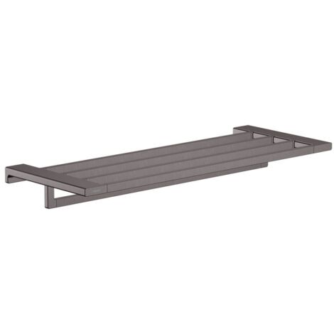 Hansgrohe AddStoris - Ablage mit Handtuchhalter, Länge 65 cm, Chrom schwarz gebürstet 41751340