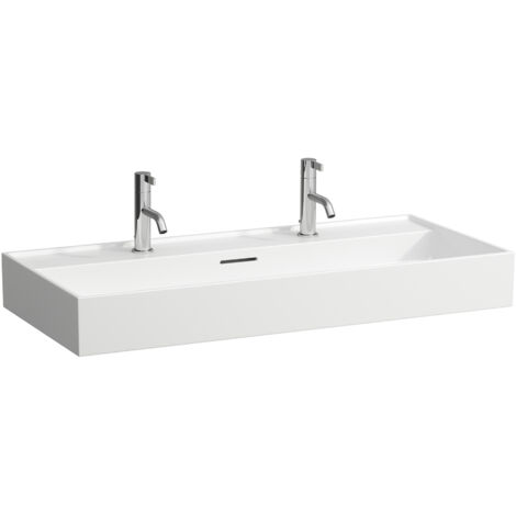 LAUFEN Kartell Waschtisch unterbaufähig, 2 Hahnlöcher, mit
