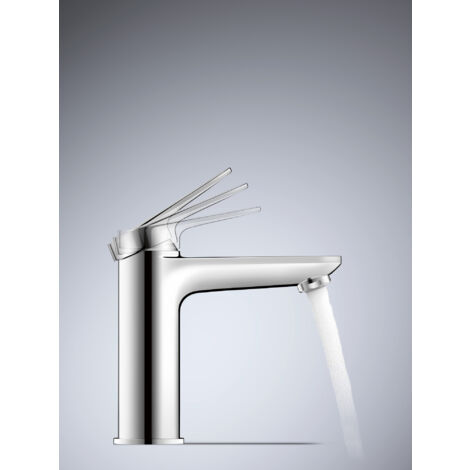 Duravit Wave Einhebel-Waschtischmischer, Ausladung 122 mm, ohne