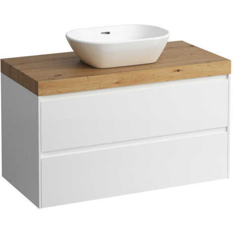 LAUFEN LANI Waschtischplatte wildeiche inklusive Unterschrank, 1