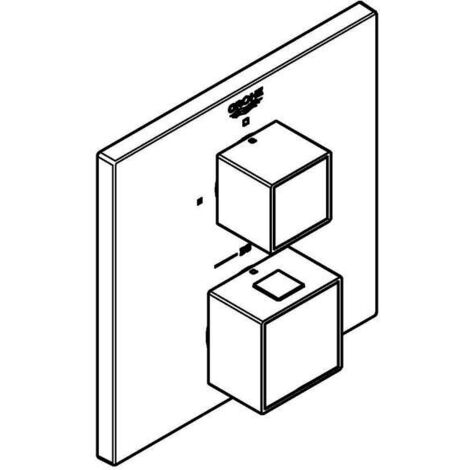Grohe Grohtherm Cube Thermostat-Brausebatterie, für Rapido (1/5)